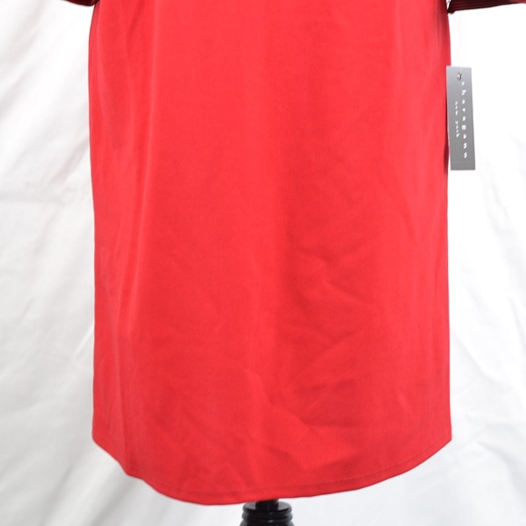 Sharagano Red Bell Sleeve Shift Dress - sold - Picture 5 of 7